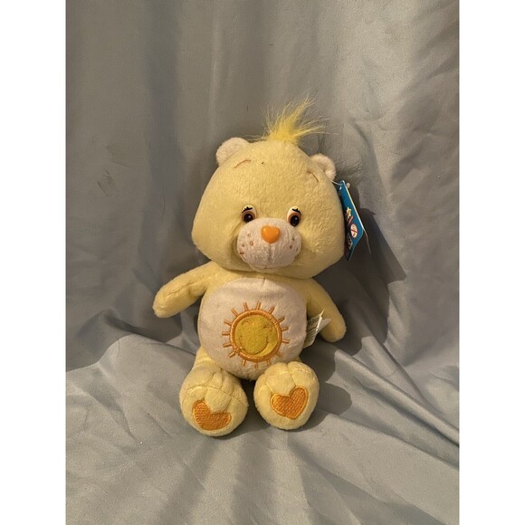 Care Bears FUNSHINE BEAR Sunshine Sun Yellow 2004 8" Plush Stuffed With Tag - Picture 1 of 4